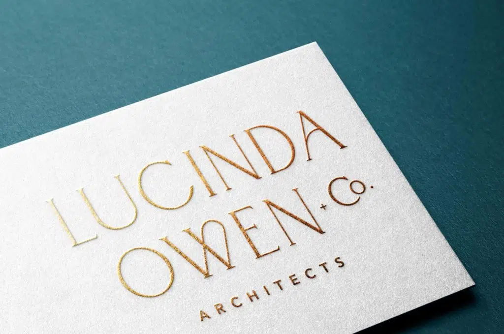 The Design Room Brand Design Lucinda Owen Architect Logo and business card design
