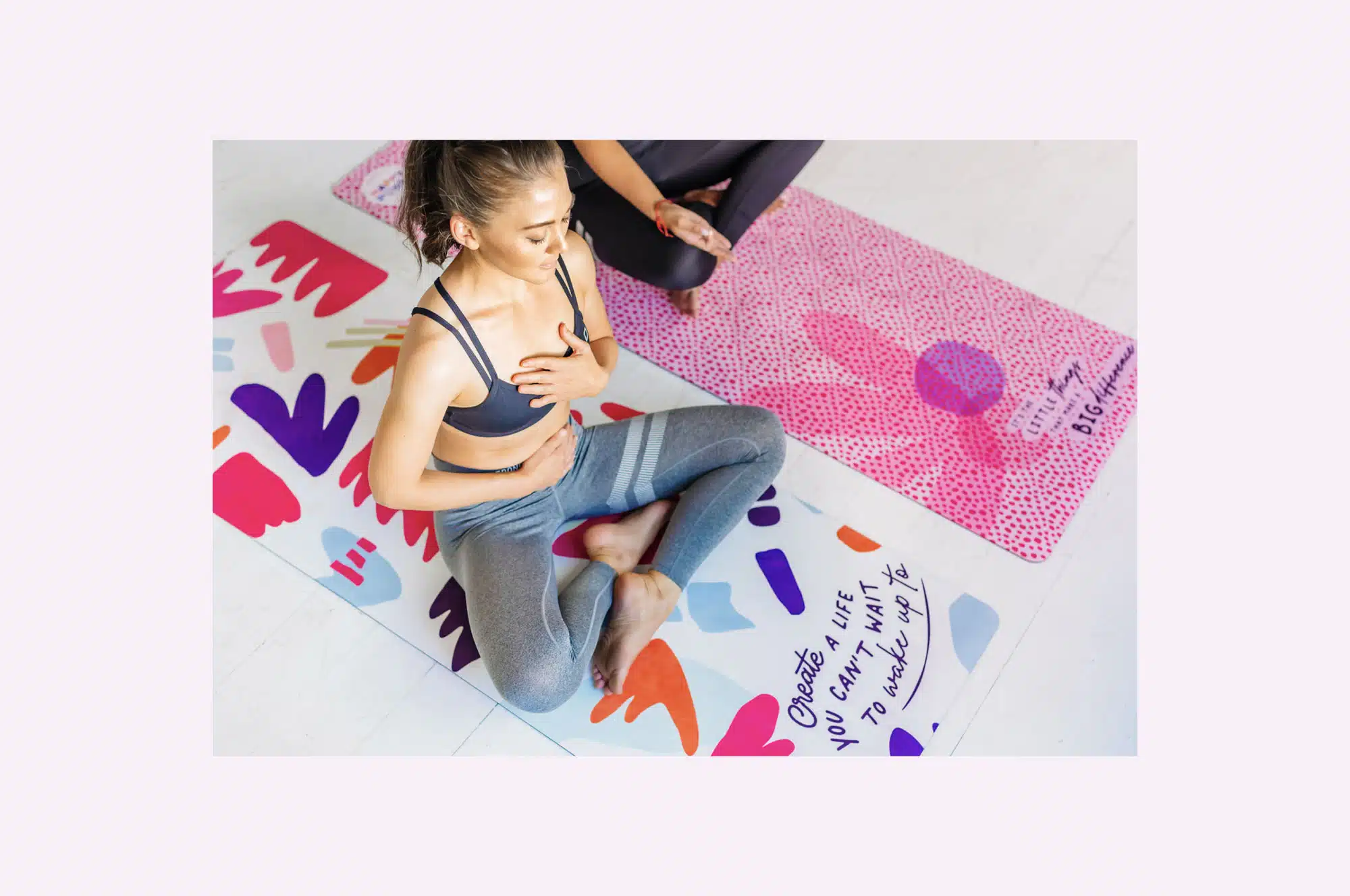 happy power brand identity yoga mat design