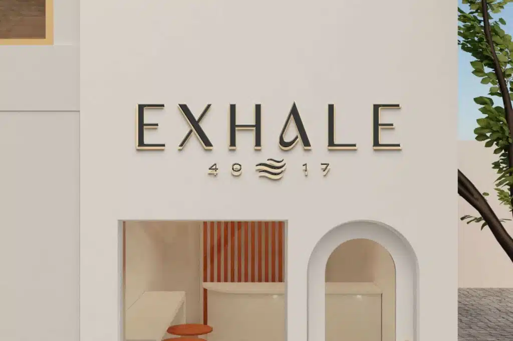 exhale 4017 sandgate branding for wellness pilates studio